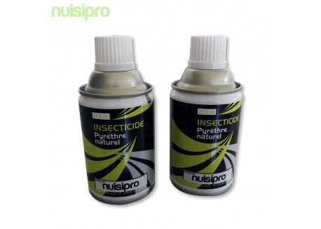 2 Recharges D'Insecticide Naturel Au Pyrèthre 400 Ml - Contre Mouches, Moustiques, Punaises - Pour Diffuseur à Visser