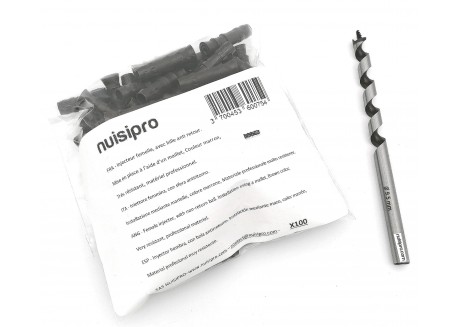 100 injecteurs + 1 mèche à bois 160mm