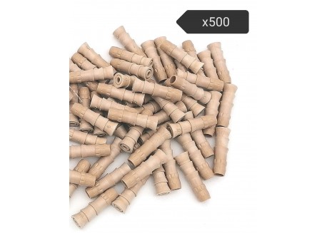 x500 Injecteurs bois - Diamètre 9.5mm - Couleur beige