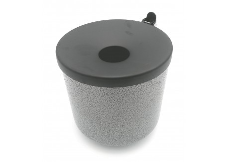 Cendrier professionnel robuste en acier trempé - Fixation murale, intérieur ou extérieur - 0.5L