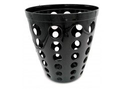 Corbeille de bureau, poubelle à papier noir design - 12L - 1 sac offert