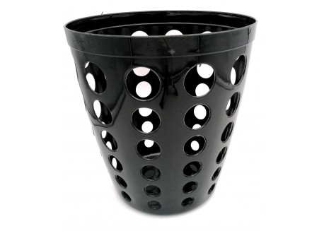 Corbeille de bureau, poubelle à papier noir design - 12L - 1 sac offert